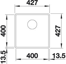 Blanco SUBLINE 400-F Spüle BxT 427x427 mm Silgranit anthrazit 523475