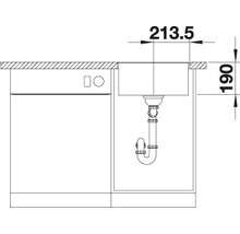 Blanco SUBLINE 400-F Spüle BxT 427x427 mm Silgranit anthrazit 523475