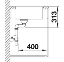 Blanco SUBLINE 400-F Spüle BxT 427x427 mm Silgranit anthrazit 523475