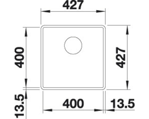 Dessin d''un évier avec dimensions