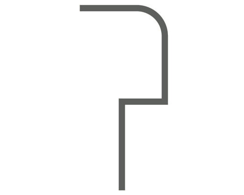 Schéma d''un profilé d''angle d''escalier