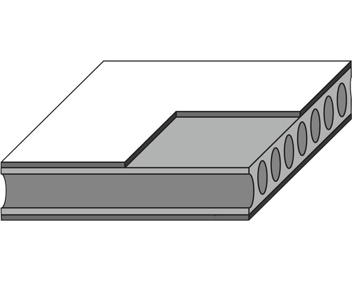 Panneau de construction avec découpe et trous
