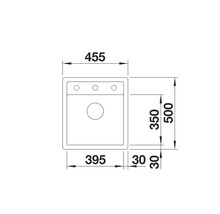 Blanco DALAGO 45-F Spüle BxT 455x500 mm Silgranit cafe 517171