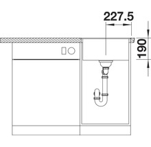 Blanco DALAGO 45-F Spüle BxT 455x500 mm Silgranit cafe 517171