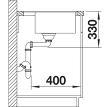 Blanco DALAGO 45-F Spüle BxT 455x500 mm Silgranit cafe 517171