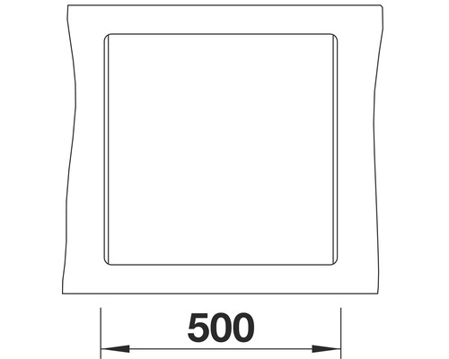Schéma d''une découpe rectangulaire mesurant 500