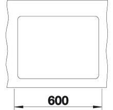Évier Blanco SUBLINE 340/160-F lxp 552x427 mm Silgranit gris rocher 523569