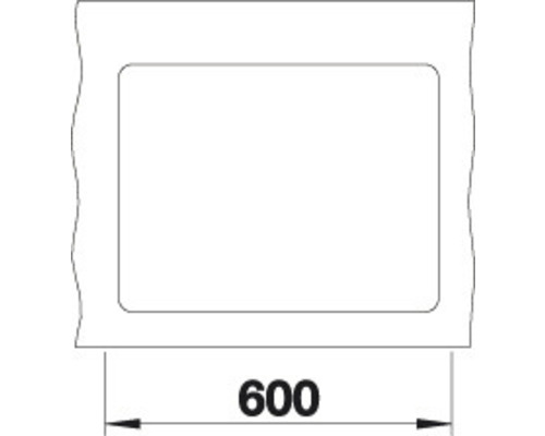 Dessin technique d''un lavabo avec indication de la dimension 600