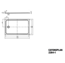 Receveur de douche KALDEWEI CAYONOPLAN 2264-1 80 x 130 x 4 cm blanc alpin mat 362400010711
