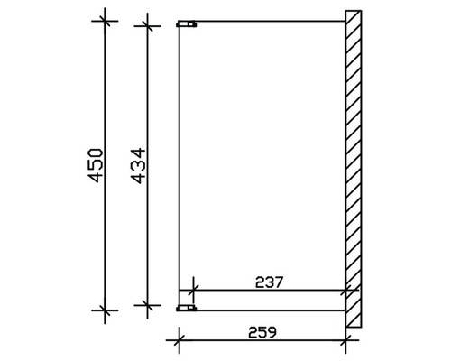 Dessin technique d''une armoire avec indications de dimensions.