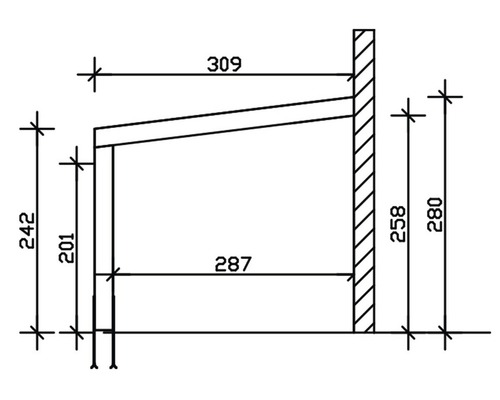 Schéma technique d''une étagère murale avec dimensions