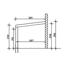 Toiture pour terrasse SKAN HOLZ Novara avec courroies de poteau 450x309 cm chêne clair