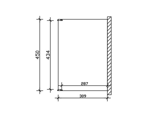 Dessin technique d''une armoire murale avec indications de mesure