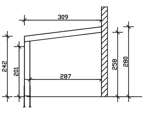 Dessin technique d''une étagère murale avec des mesures