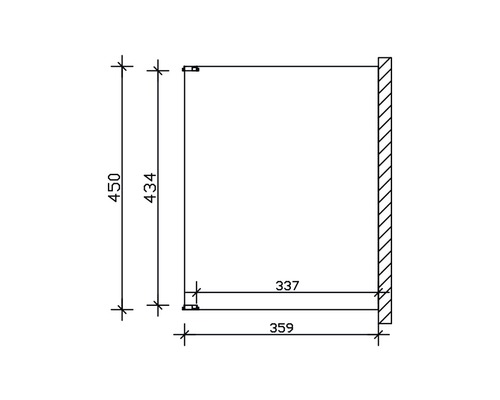Dessin technique d''une étagère avec dimensions