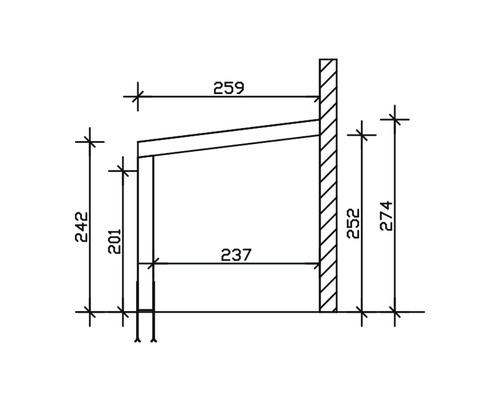 Dessin technique d''une étagère murale avec des dimensions en millimètres