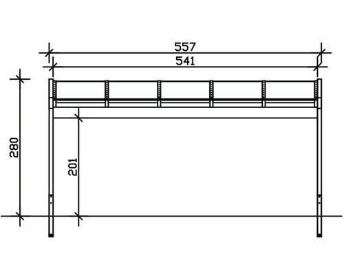 Dessin technique d''une table de travail avec des mesures.