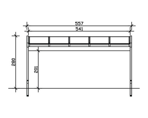 Dessin technique d''une construction de clôture de jardin avec dimensions