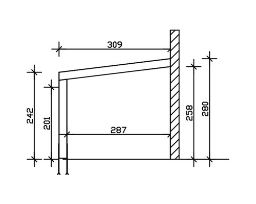 Dessin technique d''une étagère avec indications de dimensions en millimètres