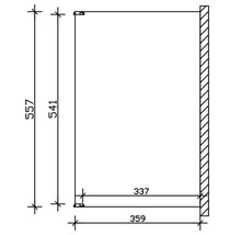 Schéma technique d''une armoire avec dimensions