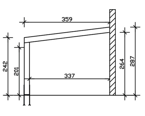 Dessin technique d''un support mural avec des mesures