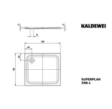 Kaldewei Superplan Receveur de douche plan de cotes
