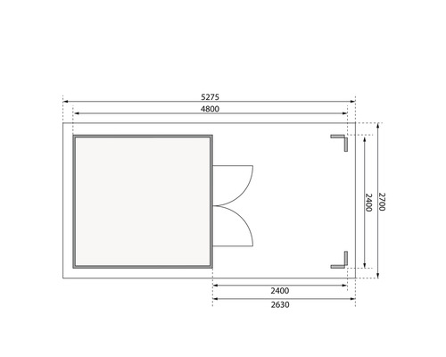 Plan d''un système de remise à outils avec dimensions