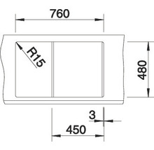 Blanco METRA 45 S Spüle BxT 780x500 mm Silgranit cafe 515038