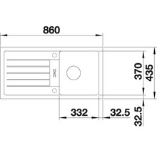 Blanco FAVUM 45 S Spüle BxT 860x435 mm Silgranit weiss 524229