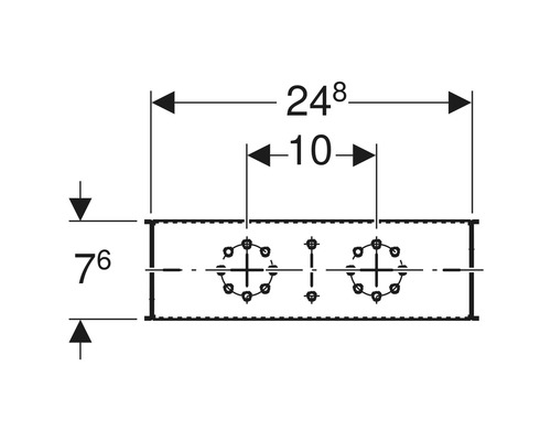 Technische Zeichnung mit Massangaben