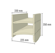Buildify Regal Schiebetür Alfred 330x225x350 mm (LxBxH) (ohne Montage- und Befestigungsmaterial)-thumb-10
