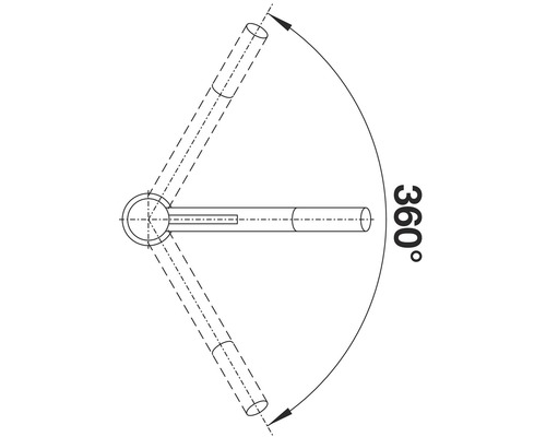 Symbole d''angle de rotation 360 degrés