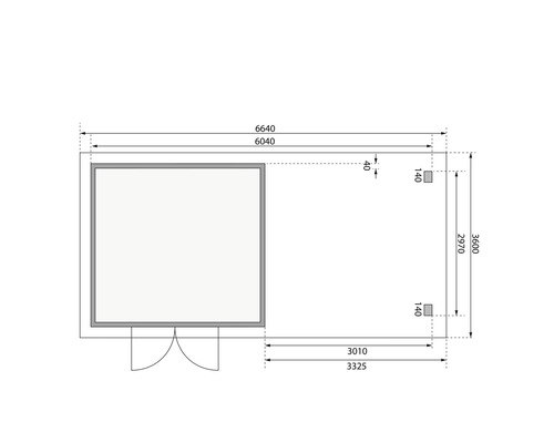 Plan d''un abri de jardin avec cotes