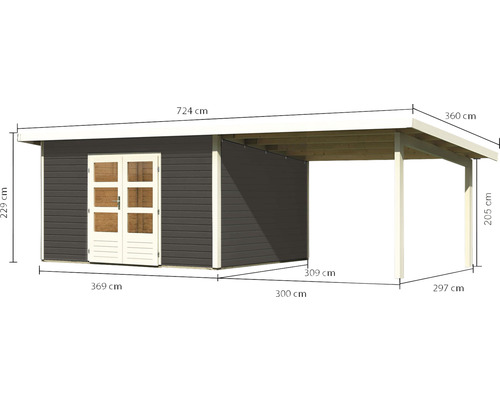 Dimensions d''un abri de jardin avec carport