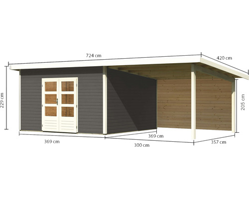 Dimensions d''un abri de jardin avec carport