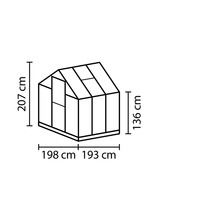 Serre Vitavia Triton 3800 verre de sécurité 3 mm 198 x 193 cm noir