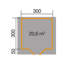 Gartenhaus weka 209 Gr. 3 333 x 360 cm lichtgrau