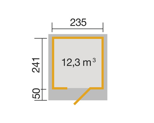 Plan avec les dimensions de l''abri de jardin