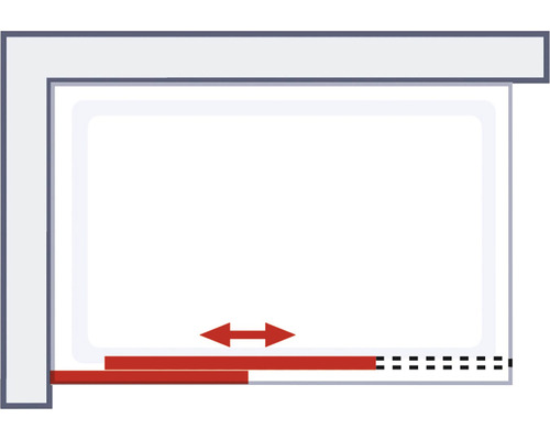 Illustration eines verschiebbaren Insektenschutzrollos