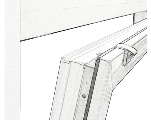 Detailansicht einer Fensterdichtung zur Wärmeisolierung
