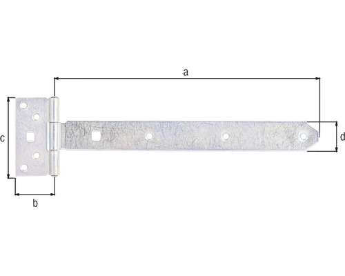 Fiche en T avec dimensions pour les projets de bricolage