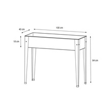 Abbildung eines Pflanztisches mit den Maßen 100 cm Länge, 40 cm Breite und 84 cm Höhe.