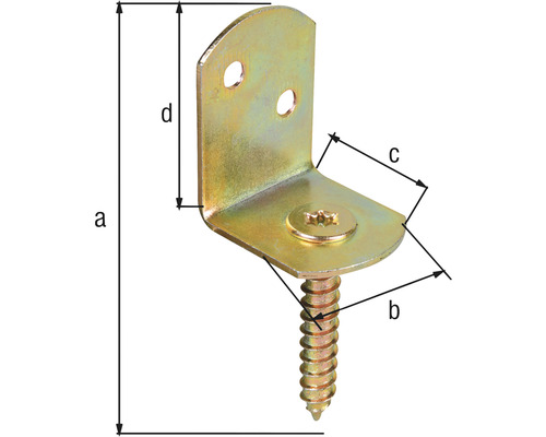 Équerre d''assemblage avec vis pour assemblage bois