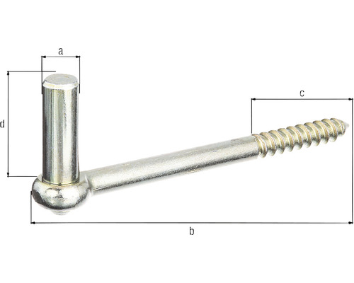 Loquet de porte avec filetage pour la fixation