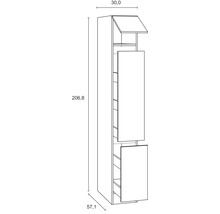 Dessin technique d''une armoire de cuisine avec dimensions