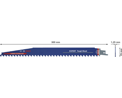 Lame de scie sabre BOSCH Expert Tough Wood, 300 mm