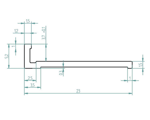 Dessin technique d''un profilé avec indications de dimension