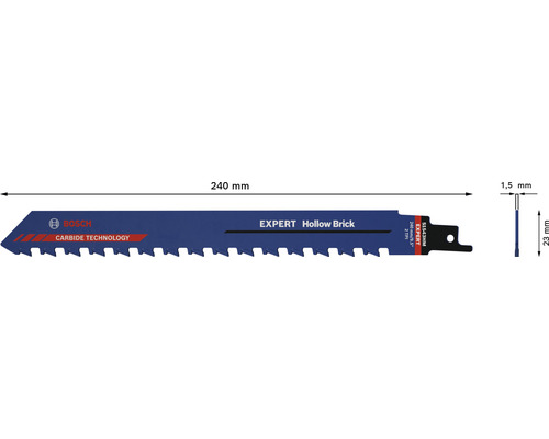 Lame de scie sabre Bosch Expert Hollow Brick, 240 millimètres