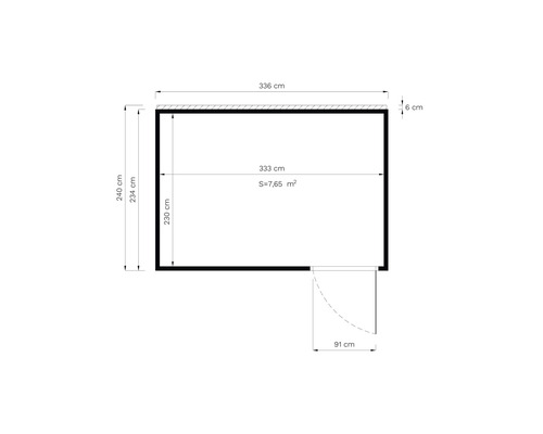 Plan d''un abri de jardin avec porte et dimensions