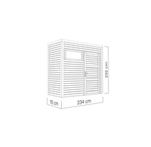 Gartenhaus Cubo 1 mit Fussboden 234 x 121 cm anthrazit